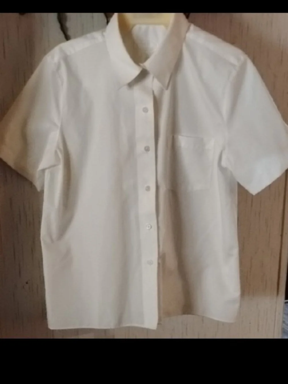 Classic Short-Sleeve White Foxcroft Button Down Shirt